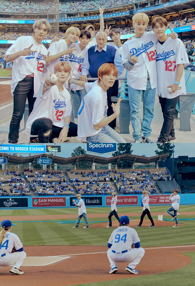 NCT 127 X LA : Let's go Dodgers! The first pitch⚾ at Dodger Stadium